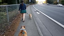 Stupid whore in public