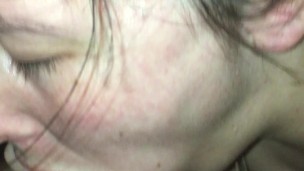 19yo highschool dropout slut drooling with Daddy's dick down her throat • 2nd throatjob of the day