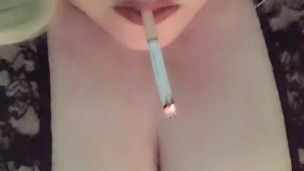 Fuck this slutty bbw while she smokes. JOI/POV/SMOKING FETISH/GIANT TITS