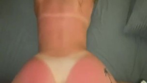 Sunburnt Slut Fucked Raw And Creampied