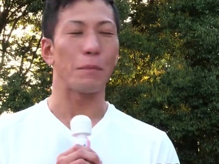 A Japanese gang nailed outdoors with Sara Saijo, a super