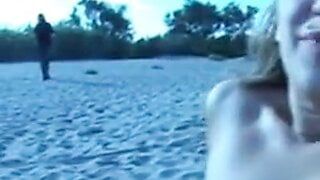 Horny Wife Has Nude Beach Gangbang