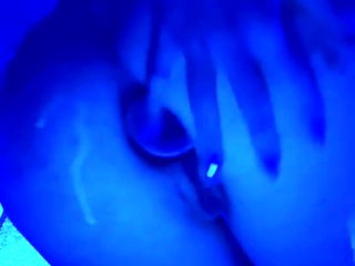 Kinky moist taco brunette anal toy play during masturbating