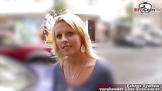 German student persuaded to have sex casting on the street