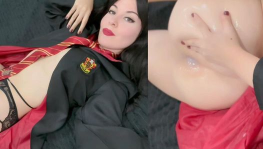 JOI 3: Gryffindor Slut Pushes You to the Edge with Wild Anal and Creampie (Harry Potter Cosplay)