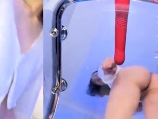 Amateur brunette chick toying her ass and pussy on webcam