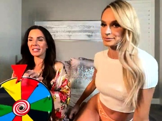 Blonde and Brunette Lesbians Share a Vibrator
