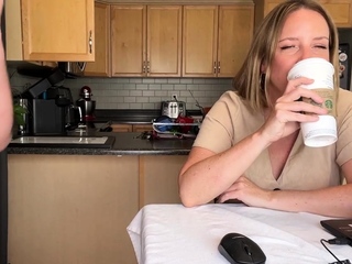 Big tit blonde amateur MILF seduced by a taxi
