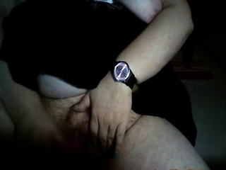Hairy BBW Plays for Webcam Audience
