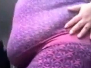 Purple-Dressed SSBBW Shows Off and Plays with Her Giant Bell