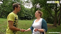 AMATEUR EURO – Sexy BBW Teenager Anna K. Takes Her Boyfriend’s Cock Outdoor