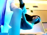 Hot amateur babe masturbates on cam