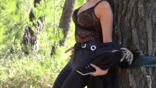 Jeweln_22 Challenge – French slut sucks, gets fucked, banged by strangers in forest, facial